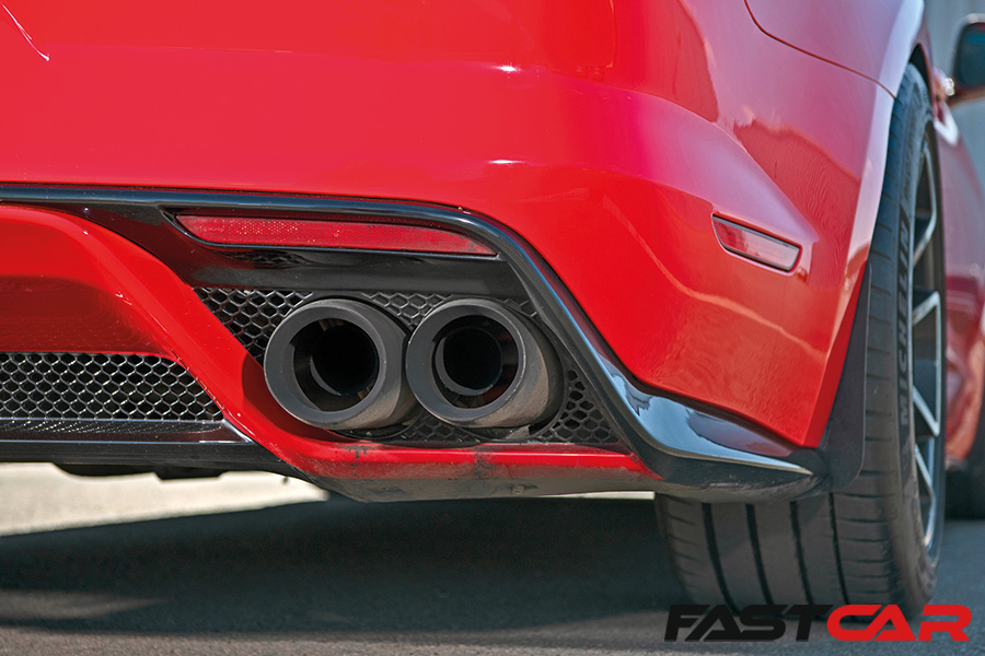Exhaust pipes on Mustang EcoBoost