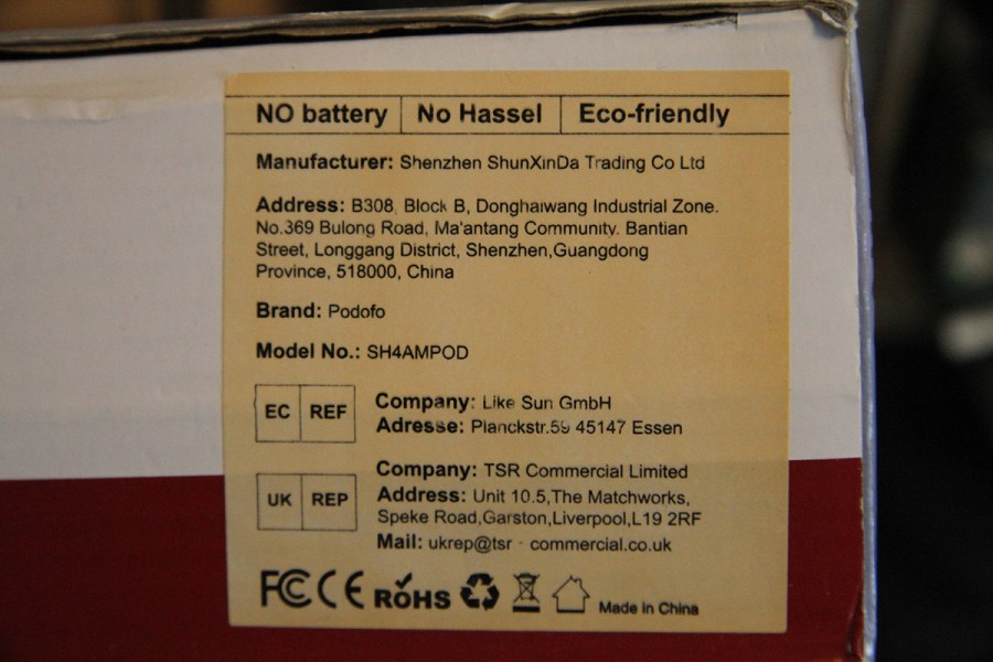 Label on World’s Cheapest Car Stereo
