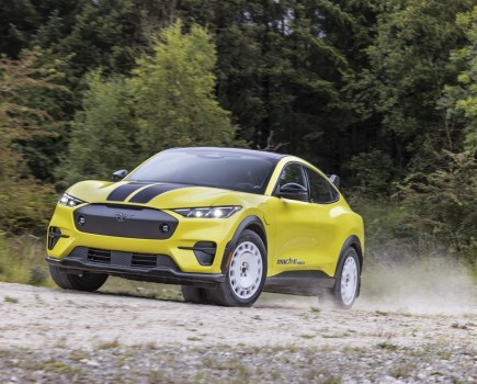 front of Ford Mustang Mach-E Rally