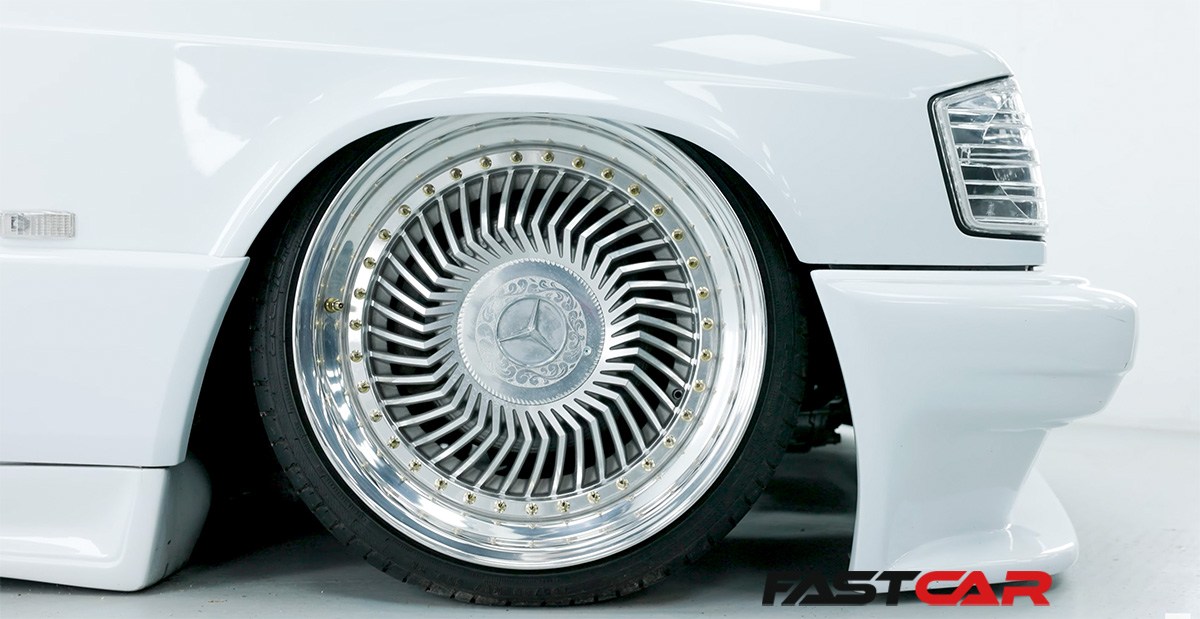 Modified Mercedes 190E With Custom Engraved Engine | Fast Car
