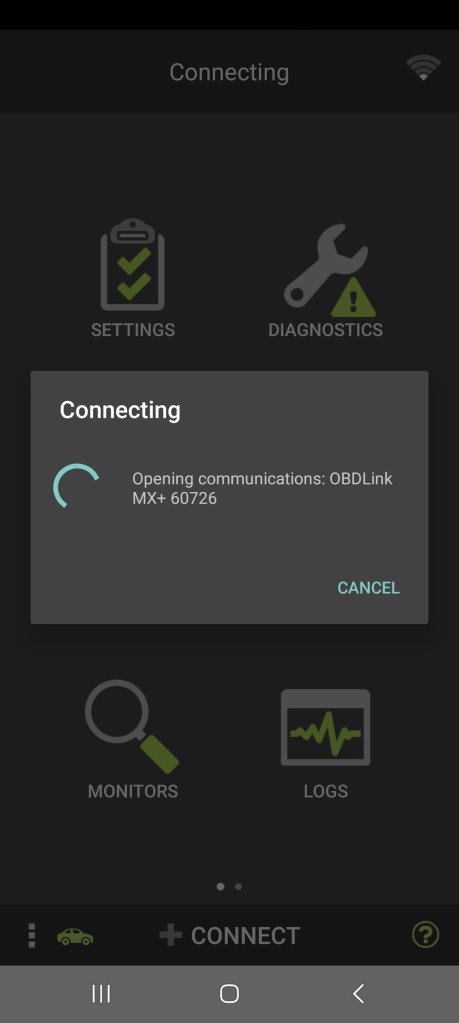 connect obd2 scanner to app
