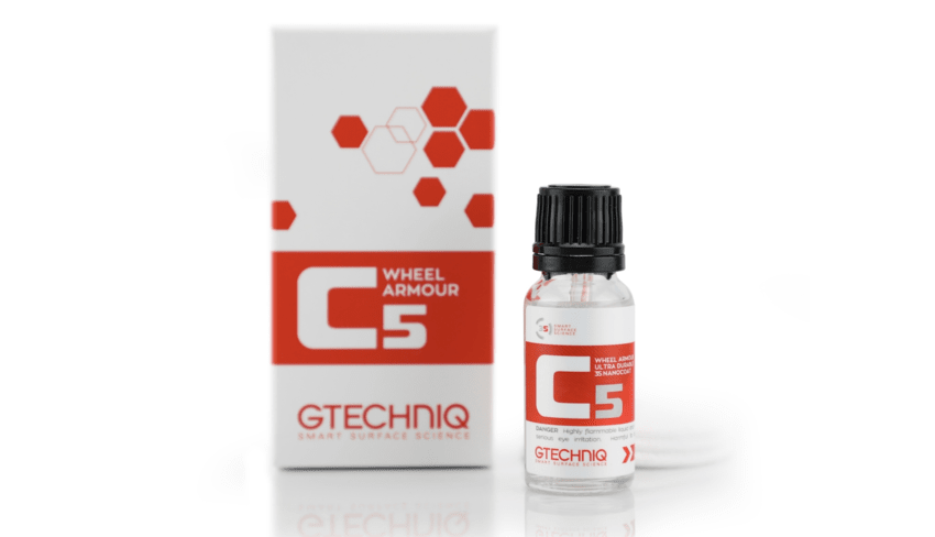product shot bottle of C5 Wheel Armour and packaging
