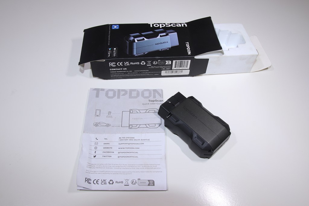 unboxing the topdon topscan
