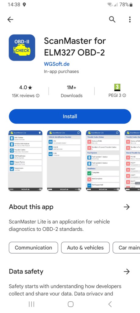 installing the unicarscan app