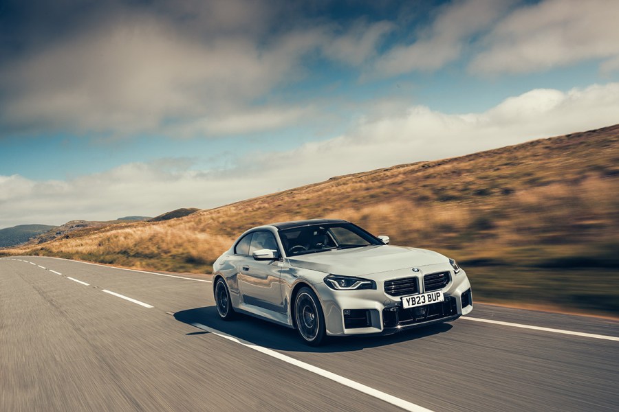front 3/4 driving shot of BMW M2 G87