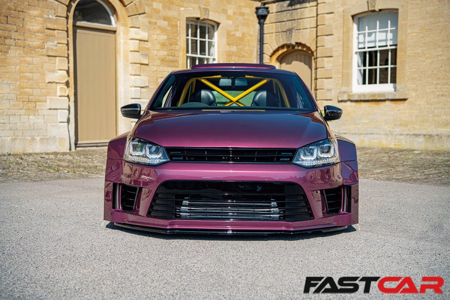 front end shot of wide body vw polo