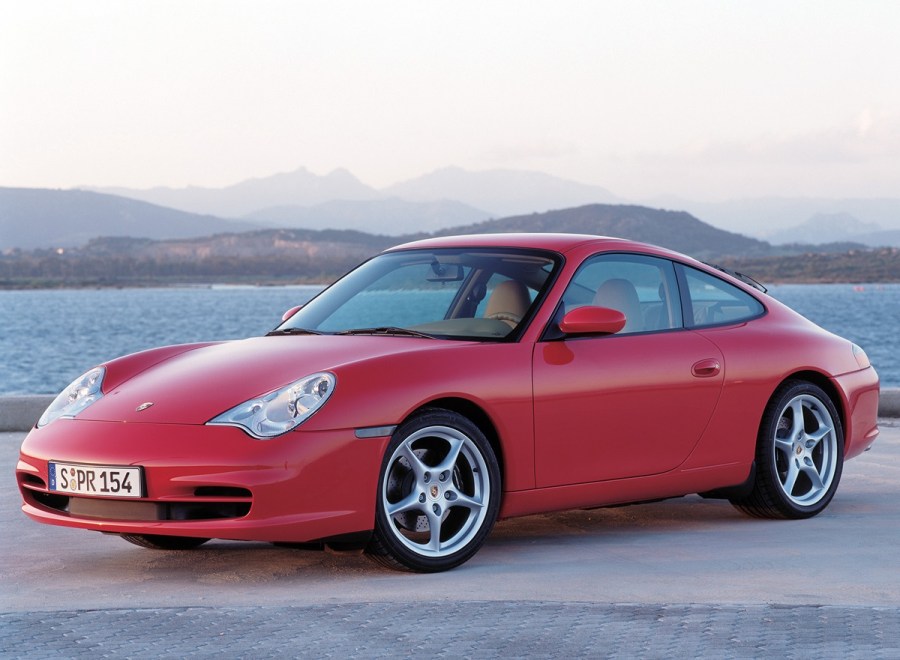 red Porsche 996