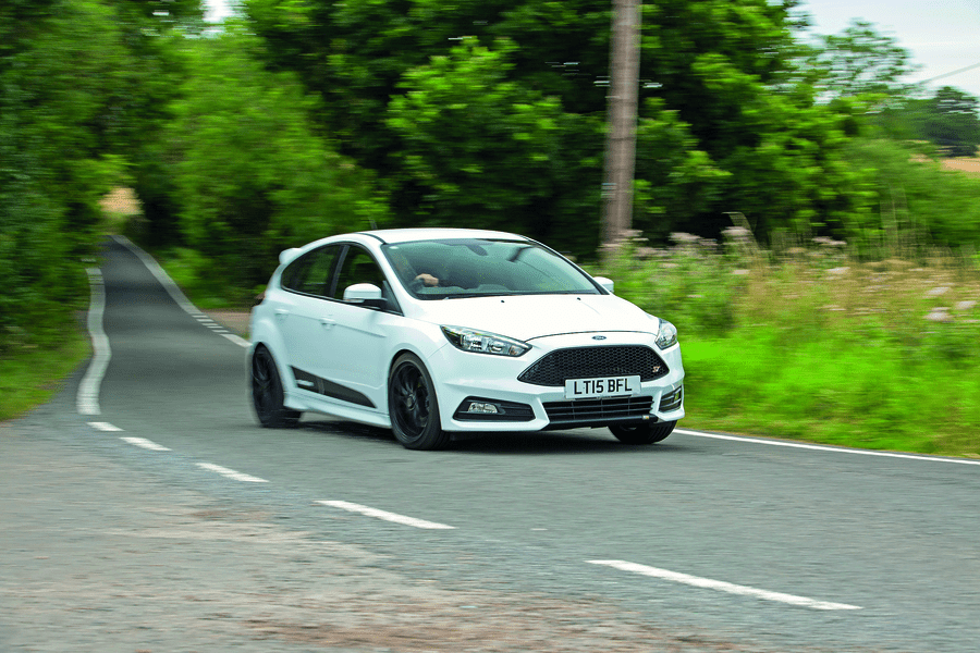Focus ST driving on a country road