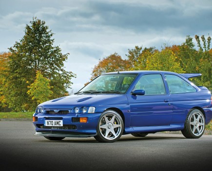 front 3/4 shot of modified Ford Escort RS Cosworth