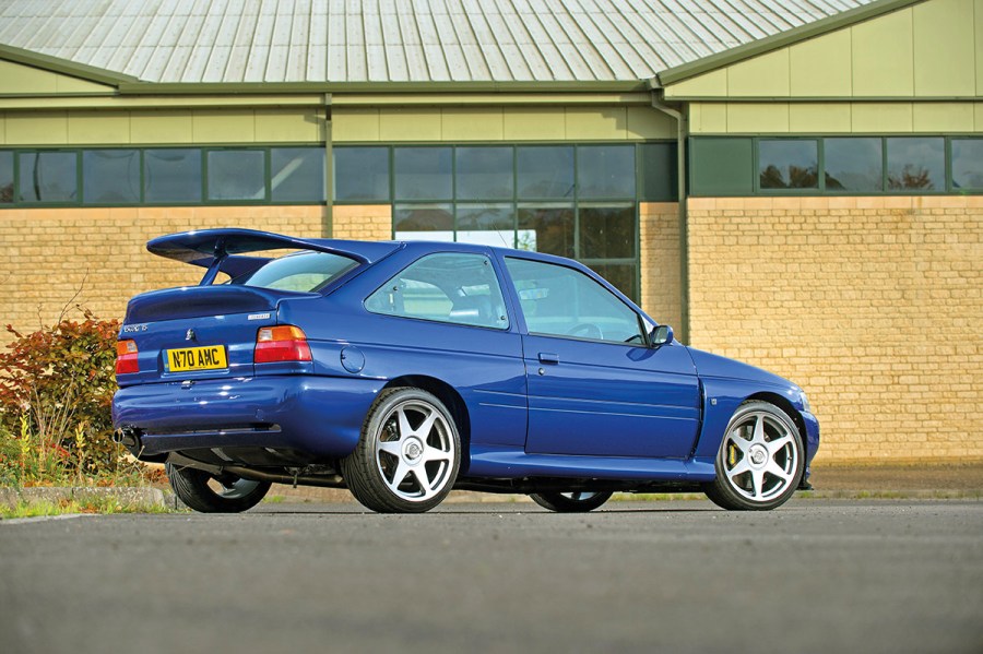 rear 3/4 shot of Ford Escort RS Cosworth