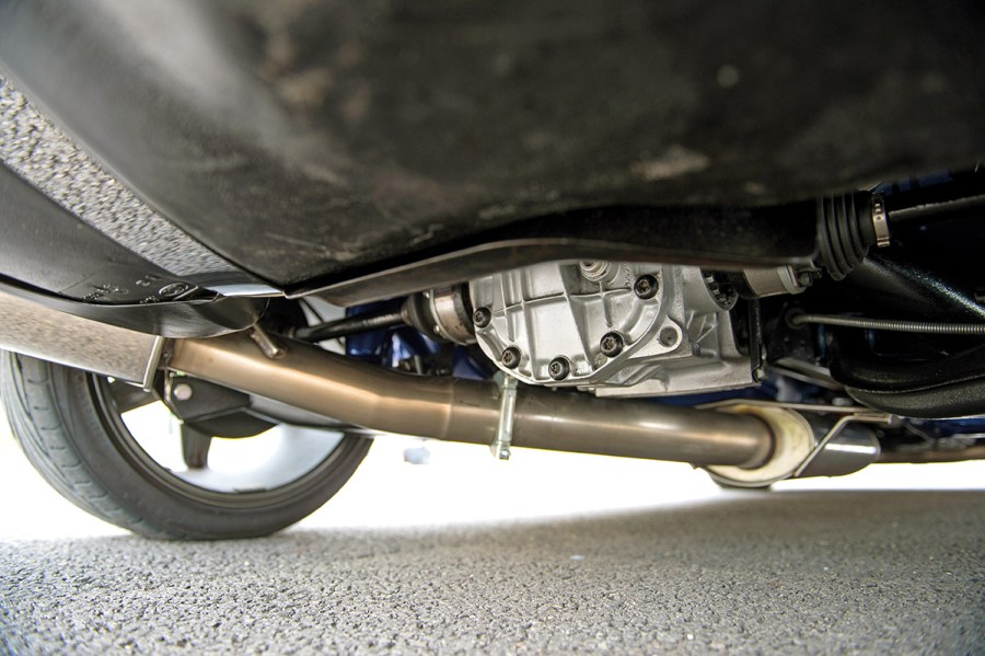 aftmarket exhaust system on Ford Escort RS Cosworth