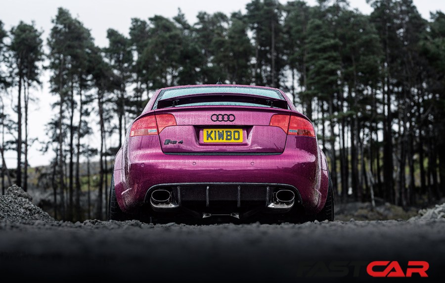 rear shot of modified Audi RS4