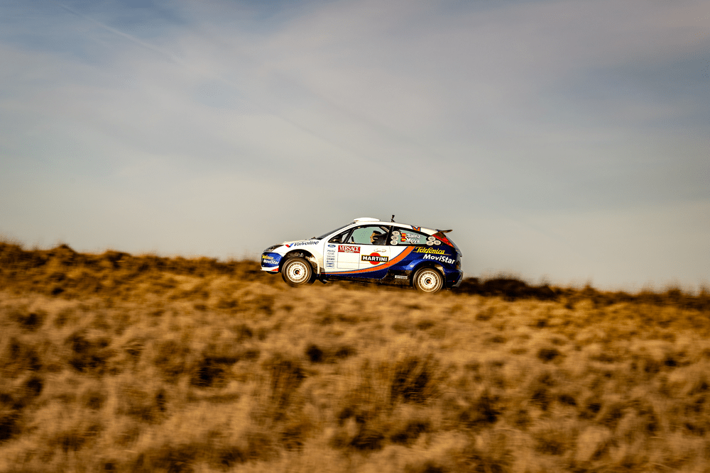Focus WRC rally car in action