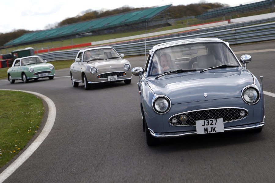 Nissan Figaro trio on track