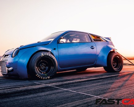 side on shot of twin-engined vw Lupo