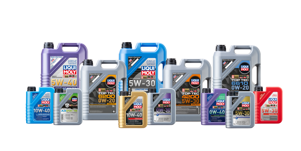 group of Liqui Moly engine oil products