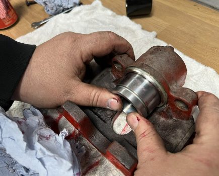 installing new brake caliper piston
