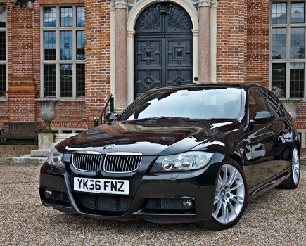 front 3/4 shot of bmw 3 series e90