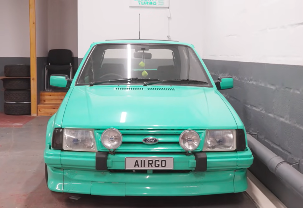 Modified mint green Ford Escort RS Turbo