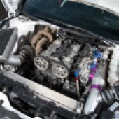 tuned Ford five-cylinder Duratec engine