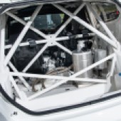 motorsport roll cage in a Ford Fiesta