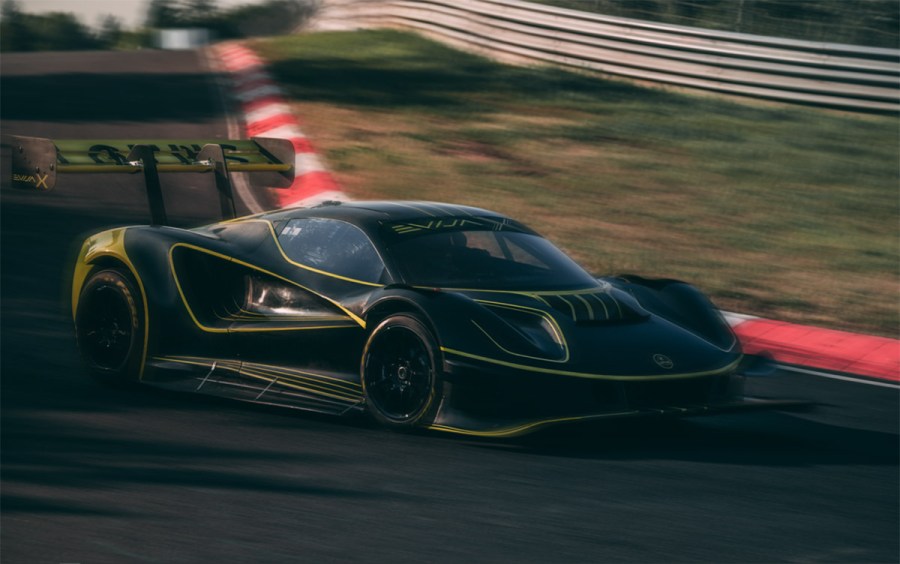 Lotus Evija X on nurburgring circuit 