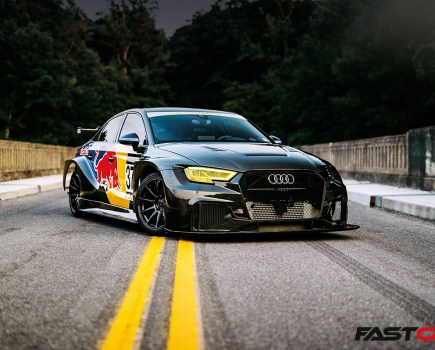 front 3.4 shot of widebody Audi RS3