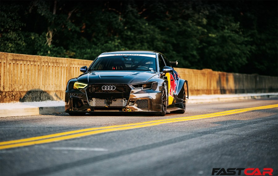 front on shot of widebody Audi RS3