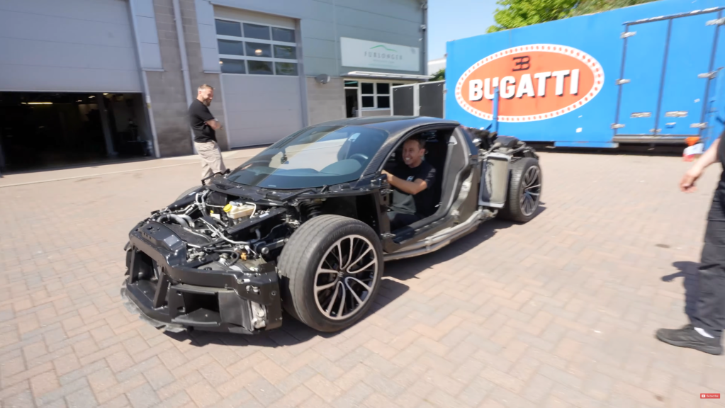 Mark McCann test driving his rebuilt Bugatti Veyron