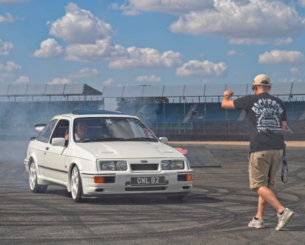 Sierra Cosworth doing a burnout