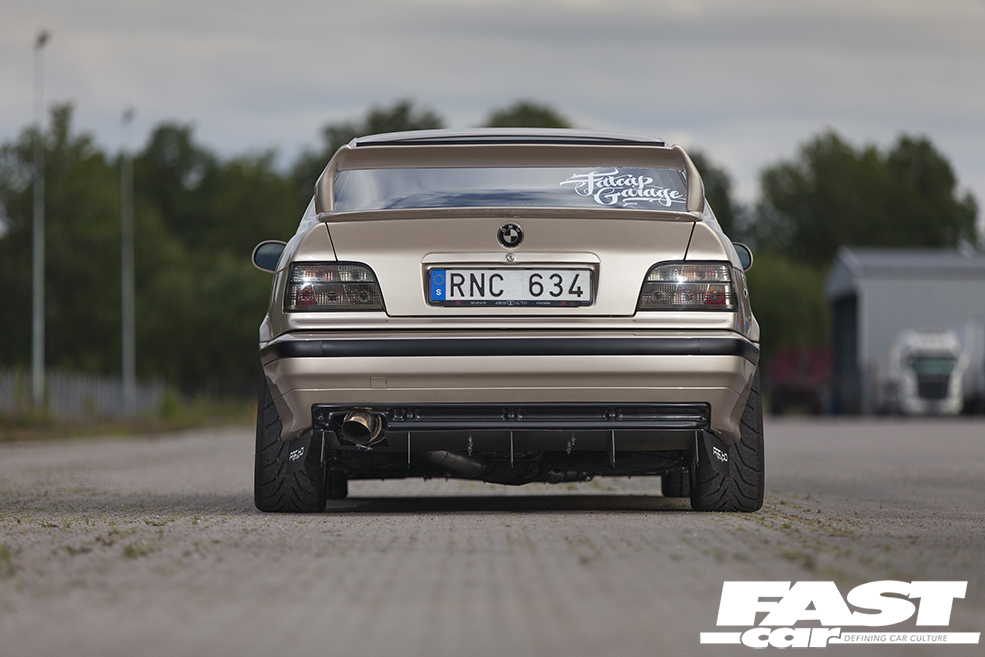 BMW E36 M3 rear-profile