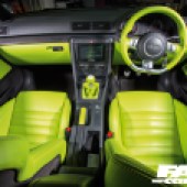 The interior of CAR AUDIO SECURITY'S AUDI RS4 AVANT B7