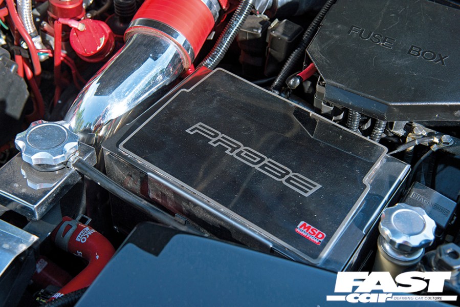 Modified Ford Probe engine bay