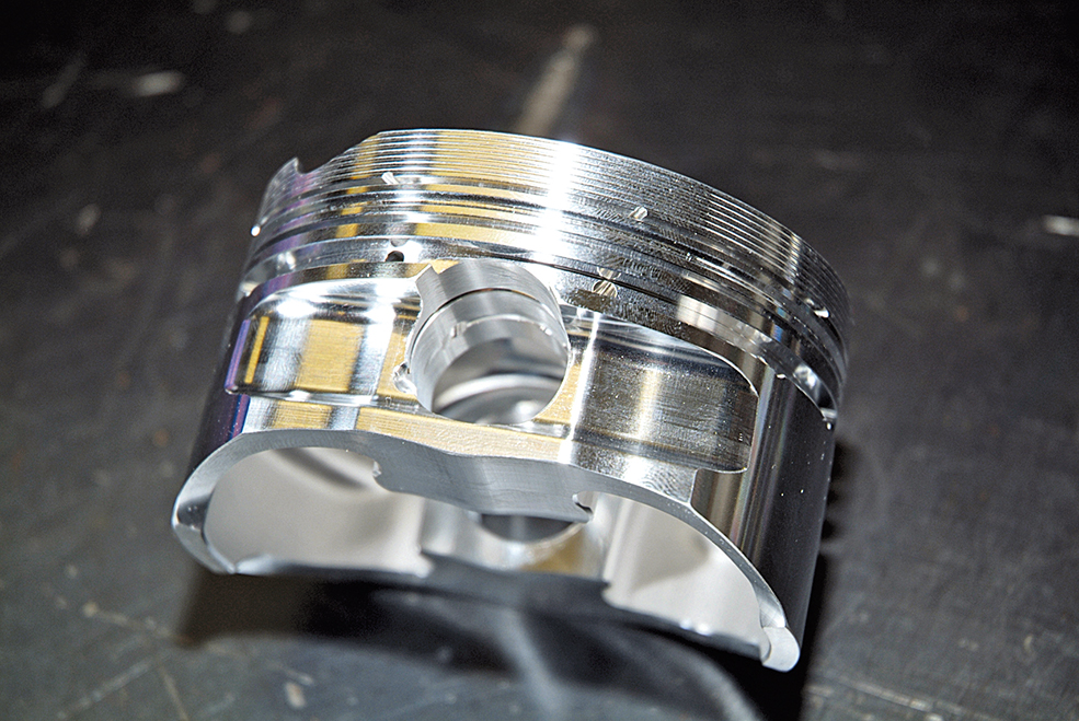 Forged pistons are often used when engine internals strengthening