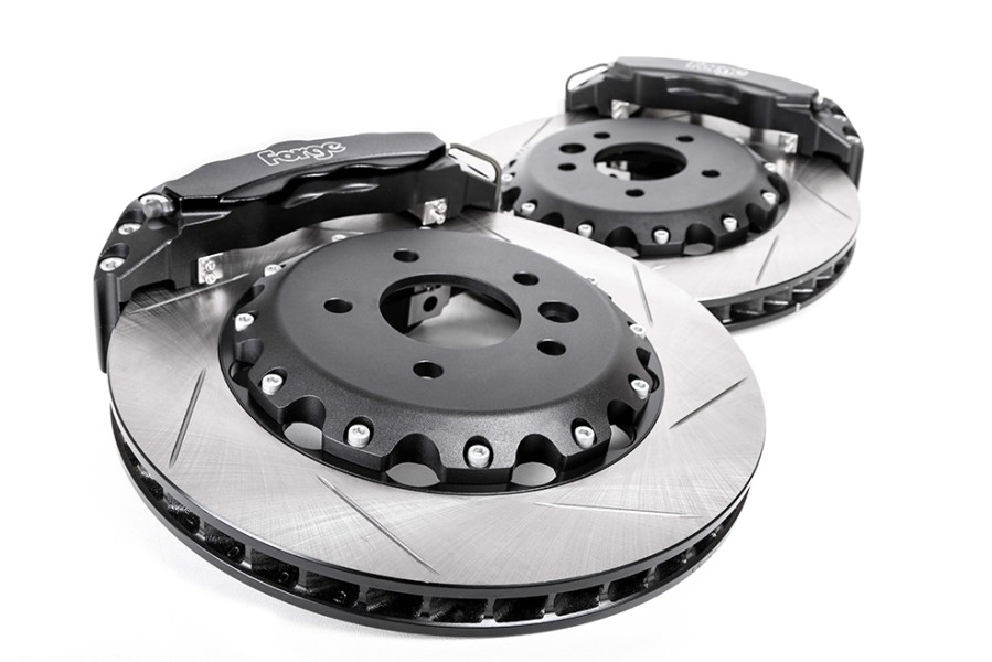 Two large rotors and calipers