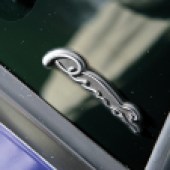 The silver Puma badge on the exterior of a Ford Puma