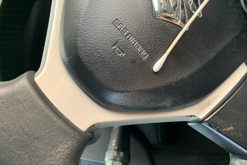 interior car airbag dirty