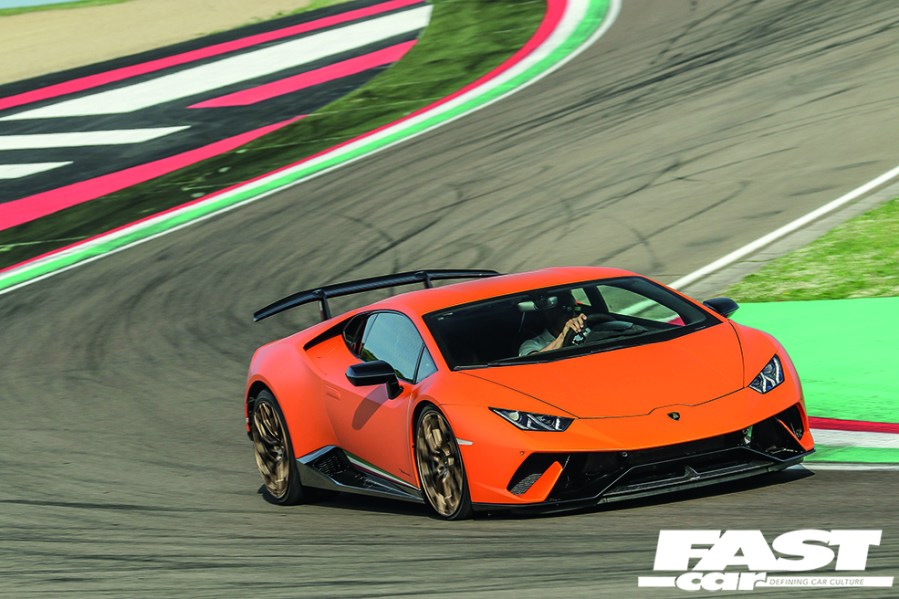 Lamborghini Huracan Performante on track