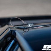 A close up of a tiny detail on the roof of a Lamborghini Miura