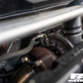 A close up engine shot of a Honda Integra Type R