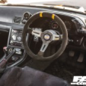Modified Nissan Skyline R32 GT-R interior detail shot