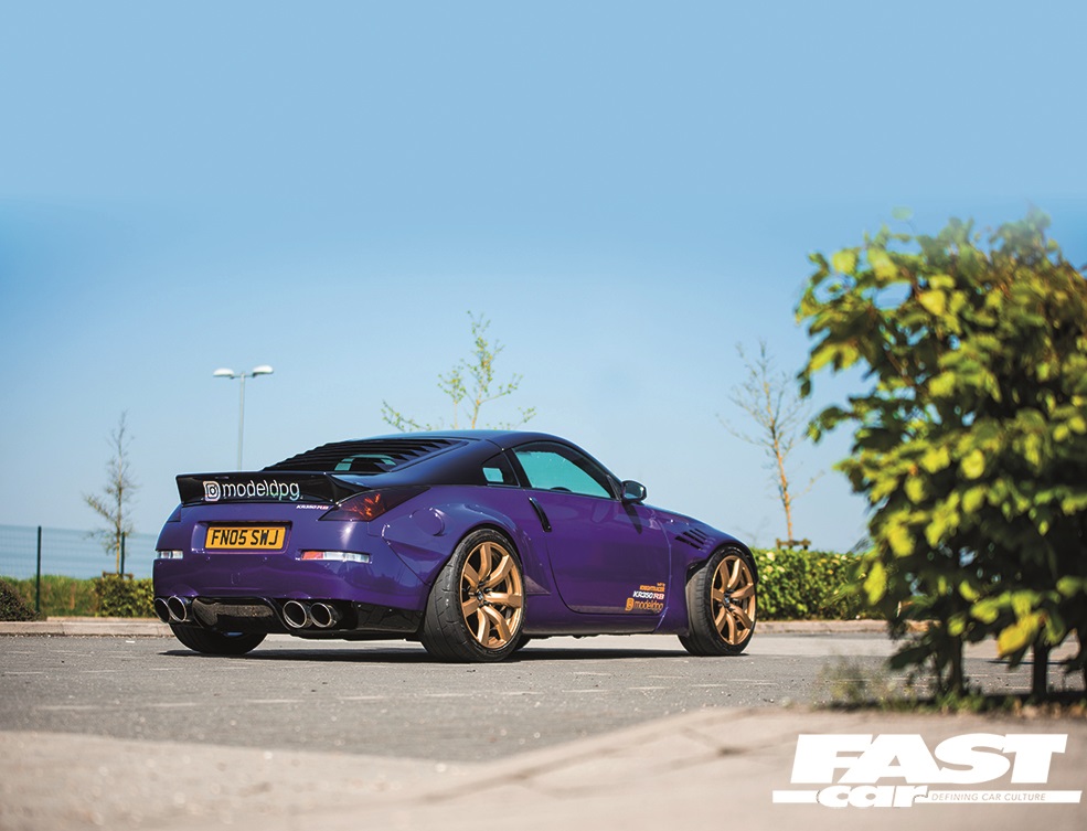 Nissan 350z purple rear-profile