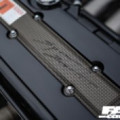 A extreme close up engine shot of a Spoon Integra DC2