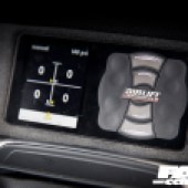 A close up of the digital screen inside a BMW M2