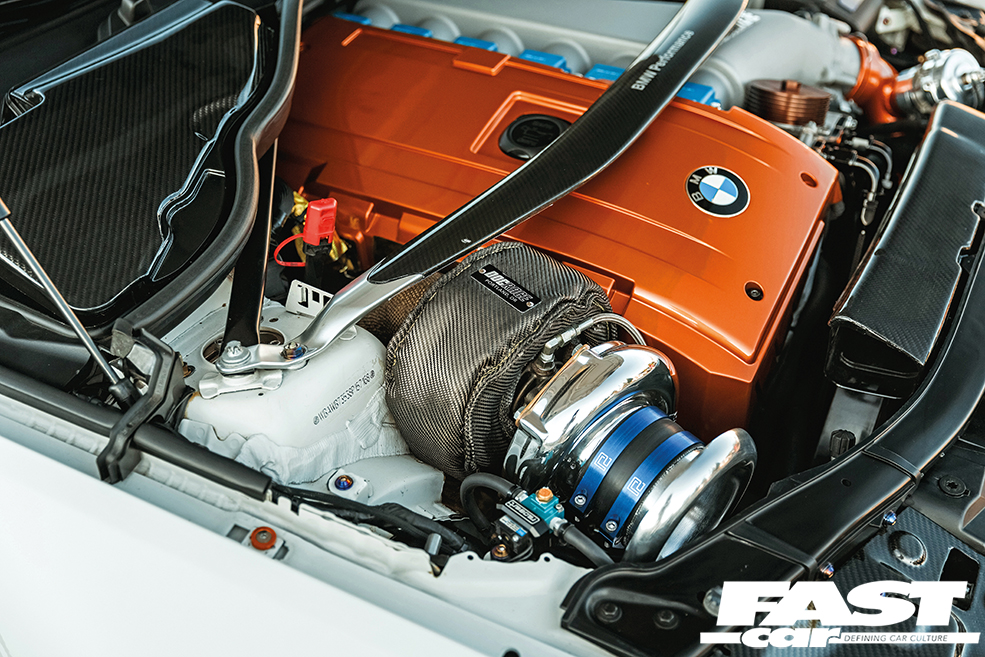 Big single turbo on N54 engine in BMW