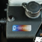 A titanium engine part of a tuned BMW E92 335i