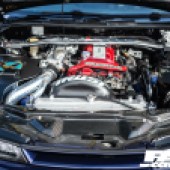Inside the bonnet of a Nissan Silvia S14a