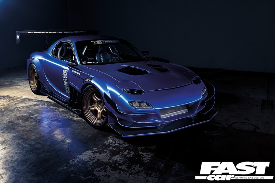 The front of a tuned RX-7 FD.
