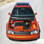 VW Jetta exposed engine