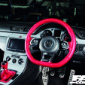 B6 Passat interior wheel close-up